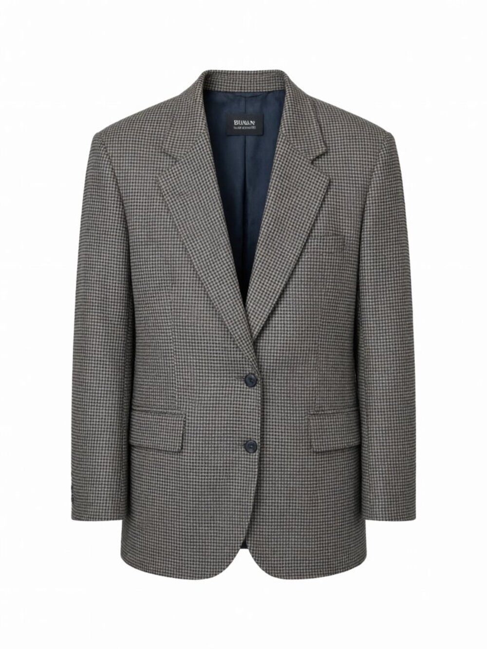 Jos. A Bank Men's Wool Blazer 41R Houndstooth Black/Gray